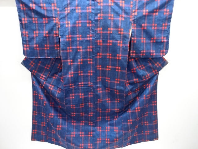 JAPANESE KIMONO / TSUMUGI / WOVEN ABSTRACT SQUARE